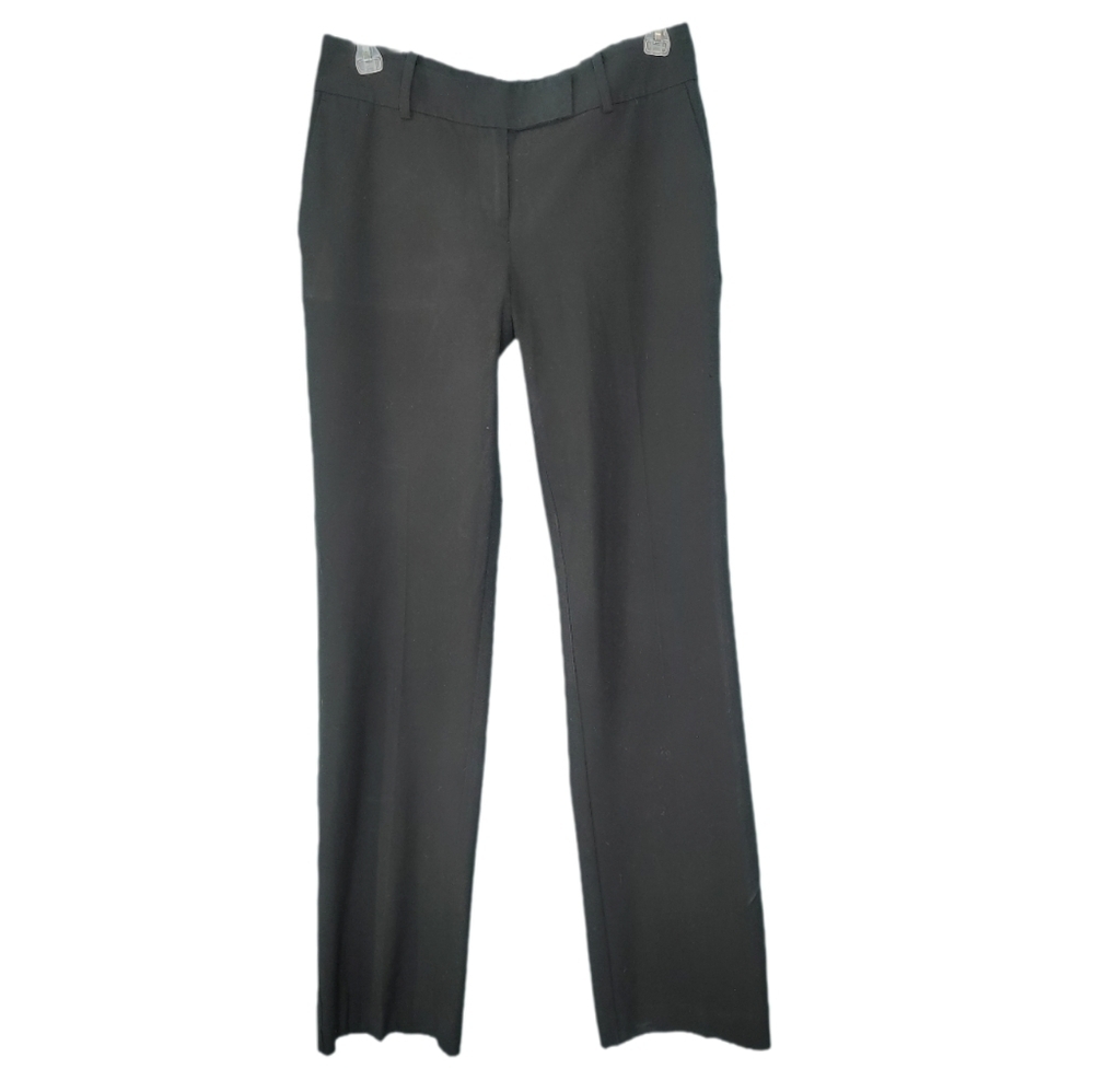 Ann Taylor Curvy Straight Leg Mid-rise Black Dress Pants Women's Size 0
